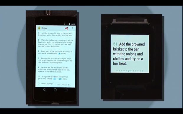 Die Präsentation von Android Wear während der Google I/O. (Screenshot: Golem.de)